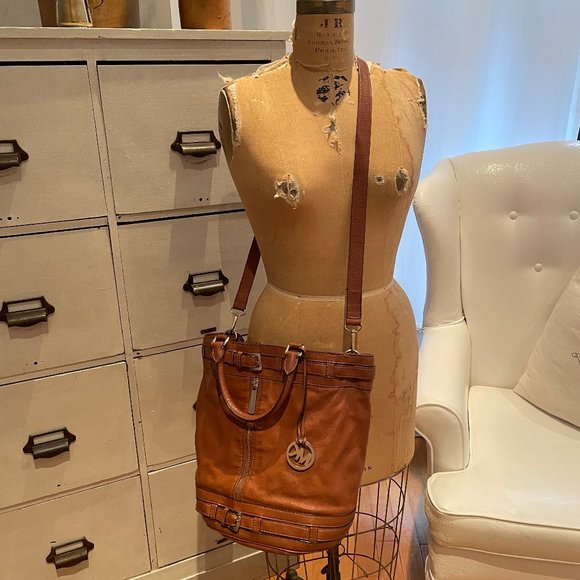 MICHAEL Michael Kors Handbags - SOLD♥ Authentic Michael Kors Camel Bucketbag